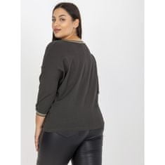 RELEVANCE Dámská halenka pro každodenní nošení plus size bavlněná FRAZE khaki RV-BZ-7769.68_387601 Univerzální