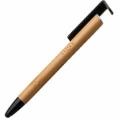 FIXED Propiska 3v1 se stylusem a stojánkem FIXED Pen, antibakteriální povrch, bambusová