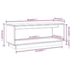 Vidaxl TV skříňka černá 90 x 35 x 35 cm masivní borové dřevo