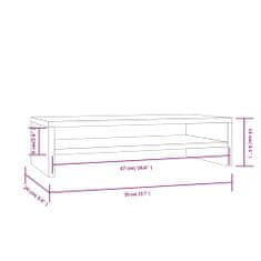 Greatstore Stojan na monitor černý 50 x 24 x 13 cm masivní borové dřevo