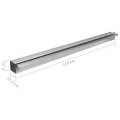 Greatstore Vodopád bazénová fontána s LED nerezová ocel 110 cm