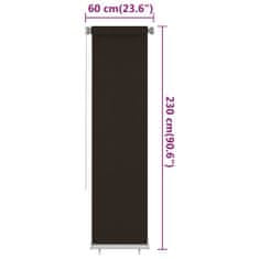 Greatstore Venkovní roleta 60 x 230 cm hnědá HDPE