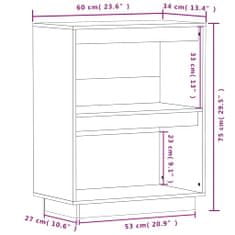 Vidaxl Konzolová skříňka 60 x 34 x 75 cm masivní borové dřevo