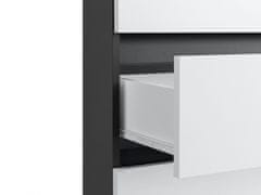 Danish Style Koupelnová komoda Wessel, 98 cm, černá / bílá