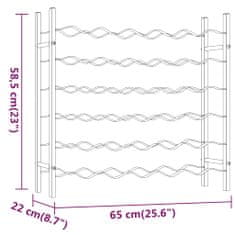 Vidaxl Stojan na víno na 36 lahví bílý kov