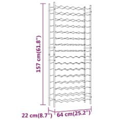 Vidaxl Stojan na víno na 96 lahví bílý kov