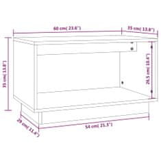 Vidaxl TV skříňka černá 60 x 35 x 35 cm masivní borové dřevo