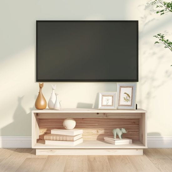 Greatstore TV skříňka 90 x 35 x 35 cm masivní borové dřevo