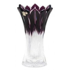 Caesar Crystal Váza Flame, barva fialová, výška 255 mm