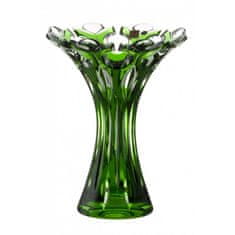 Caesar Crystal Váza Flamenco, barva zelená, výška 250 mm