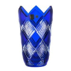 Caesar Crystal Váza Colombine, barva modrá, výška 205 mm