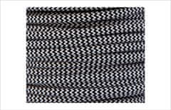 Butterfly Textilní kabel 2 x 0,75mm CIKCAK ČERNOBÍLÝ pro osvětlení interiéru 