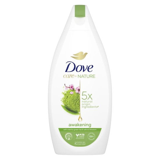 Dove Care by Nature Awakening sprchový gel se zeleným čajem matcha a květem sakury pro hydrataci pokožky 400ml