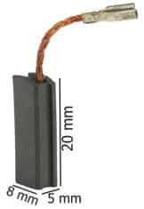 MAR-POL Náhradní uhlíky k elektrickému nářadí 5x8 mm S22401