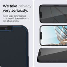 Spigen TEPELNÉ SKLO SPIGEN GLAS.TR "EZ FIT" 2 BALENÍ IPHONE 13 / 13 PRO PRIVACY