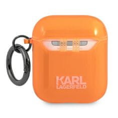 Karl Lagerfeld KLA2UCHFO pouzdro na AirPods 2. Generace / 1. Generace Orange Choupette