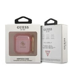 Guess GUA2UCG4GP pouzdro na Airpods 2. Generace / 1. Generace pink Glitter Collection