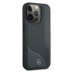 MERCEDES MEHCP13LCDONA hard silikonové pouzdro iPhone 13 / 13 Pro 6.1" navy blue Leather Perforated Area