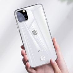 BASEUS VYZTUŽENÉ POUZDRO BASEUS TRANSPARENT KEY S GELOVÝM RÁMEČKEM PRO IPHONE 11 PRO MAX ČERNÝ (WIAPIPH65S-QA01)