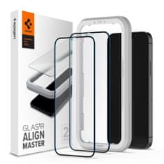 Spigen TEPELNÉ SKLO SPIGEN ALM GLASS FC 2PAL IPHONE 12/12 PRO ČERNÉ