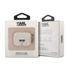 Karl Lagerfeld KLA3UKHGD pouzdro na AirPods 3. Generace Gold glitter Karl`s head