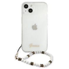 Guess GUHCP13MKPSWH hard silikonové pouzdro iPhone 13 6.1" transparent White Pearl