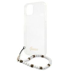 Guess GUHCP13MKPSWH hard silikonové pouzdro iPhone 13 6.1" transparent White Pearl