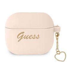 Guess GUA3LSCHSP pouzdro na Airpods 3. Generace pink Silicone Charm Collection