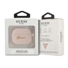 Guess GUA3LSCHSP pouzdro na Airpods 3. Generace pink Silicone Charm Collection