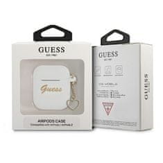 Guess GUA2LSCHSH pouzdro na Airpods 2. Generace / 1. Generace white Silicone Charm Collection