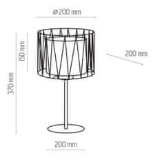 Artspect Stolní lampa Harmony 20x20x37cm - Černá