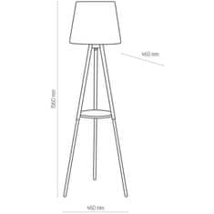 Artspect Lampa Vaio 46x46x156cm - Bílá