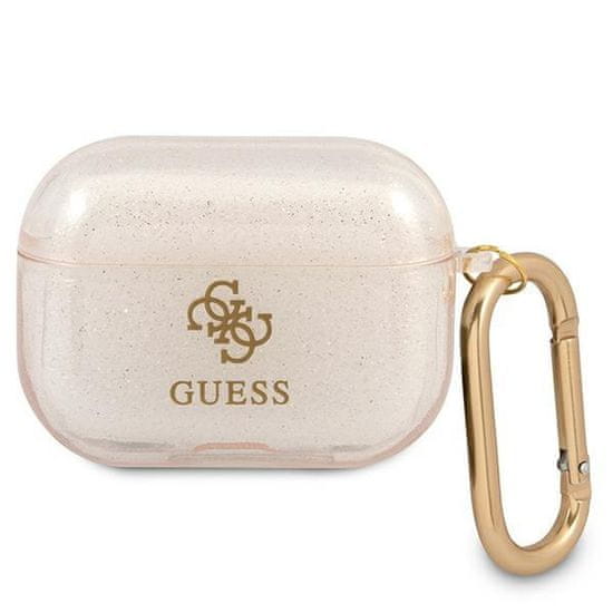 Guess GUAPUCG4GD pouzdro na Airpods PRO gold Glitter Collection