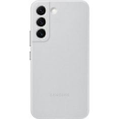 shumee Kožené pouzdro z přírodní kůže pro Galaxy S22 Leather Cover, světle šedé