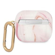 Guess GUA3UNMP pouzdro na Airpods 3. Generace pink Marble Collection