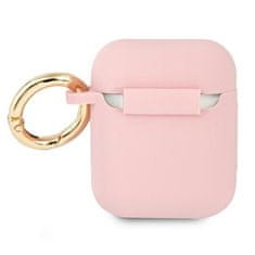 Guess GUA2SSSI pouzdro na Airpods 2. Generace / 1. Generace pink Silicone Vintage Script