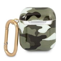 Guess GUA2UCAMA pouzdro na AirPods 2. Generace / 1. Generace khaki Camo Collection