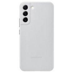 shumee Kožené pouzdro z přírodní kůže pro Galaxy S22+ Leather Cover, světle šedé