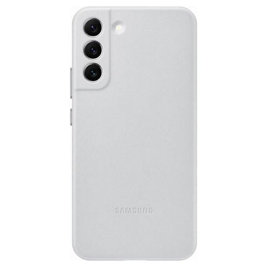 shumee Kožené pouzdro z přírodní kůže pro Galaxy S22+ Leather Cover, světle šedé