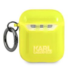 Karl Lagerfeld KLA2UCHFY pouzdro na AirPods 2. Generace / 1. Generace Yellow Choupette