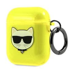 Karl Lagerfeld KLA2UCHFY pouzdro na AirPods 2. Generace / 1. Generace Yellow Choupette