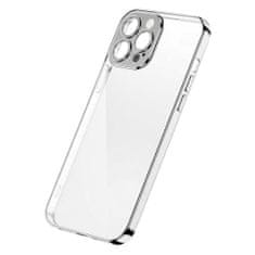 shumee Kryt pouzdra pro iPhone 13 Pro, pouzdro se stříbrným kovovým rámečkem
