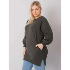 RELEVANCE Dámská halenka plus size TOLEDO tmavě khaki RV-BZ-7227.95_379002 Univerzální