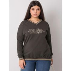 RELEVANCE Dámská halenka plus size LILA tmavě khaki RV-BZ-7157.87P_381668 Univerzální