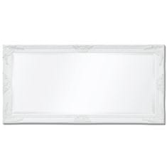 Greatstore Nástěnné zrcadlo barokní styl 120x60 cm bílé