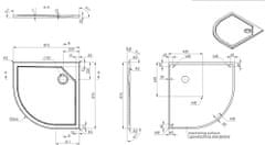 Arttec BRILIANT 90 x 90 cm - Termo sprchový box model 6 grape sklo