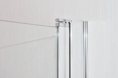 eoshop Vanová zástěna dvoudílná skládací 120 x 140 cm čiré sklo
