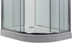 Arttec SIRIUS 120 x 90 cm - Masážní sprchový box model 4 chinchilla sklo levá vanička