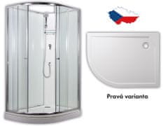 eoshop SIRIUS 120 x 90 cm - Sprchový box model 1 čiré sklo pravá vanička