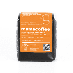 mamacoffee výběrová káva Brasil fazenda Olhos d' Agua zrnková 250 g - čokoláda, lískový oříšek, rozinky